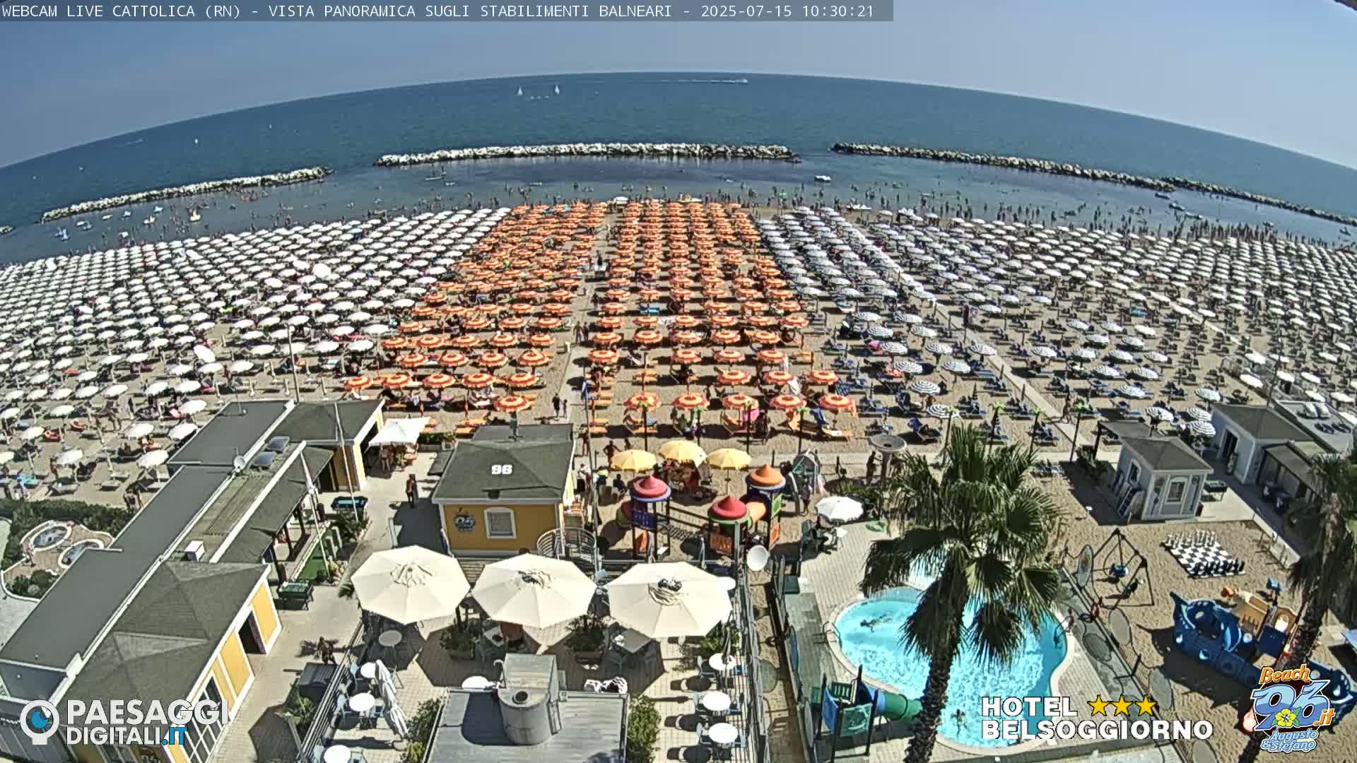 Cattolica Beach Live Cam -  Rimini, Emilia-Romagna, Italy
