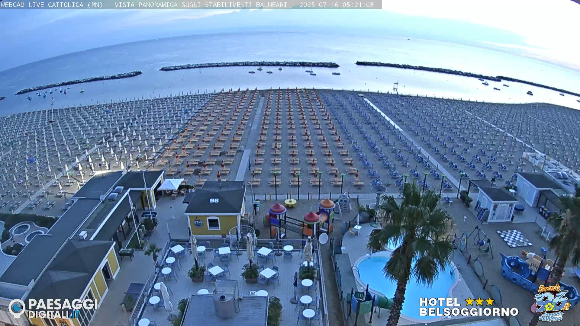 Cattolica Beach Live Cam -  Rimini, Emilia-Romagna, Italy