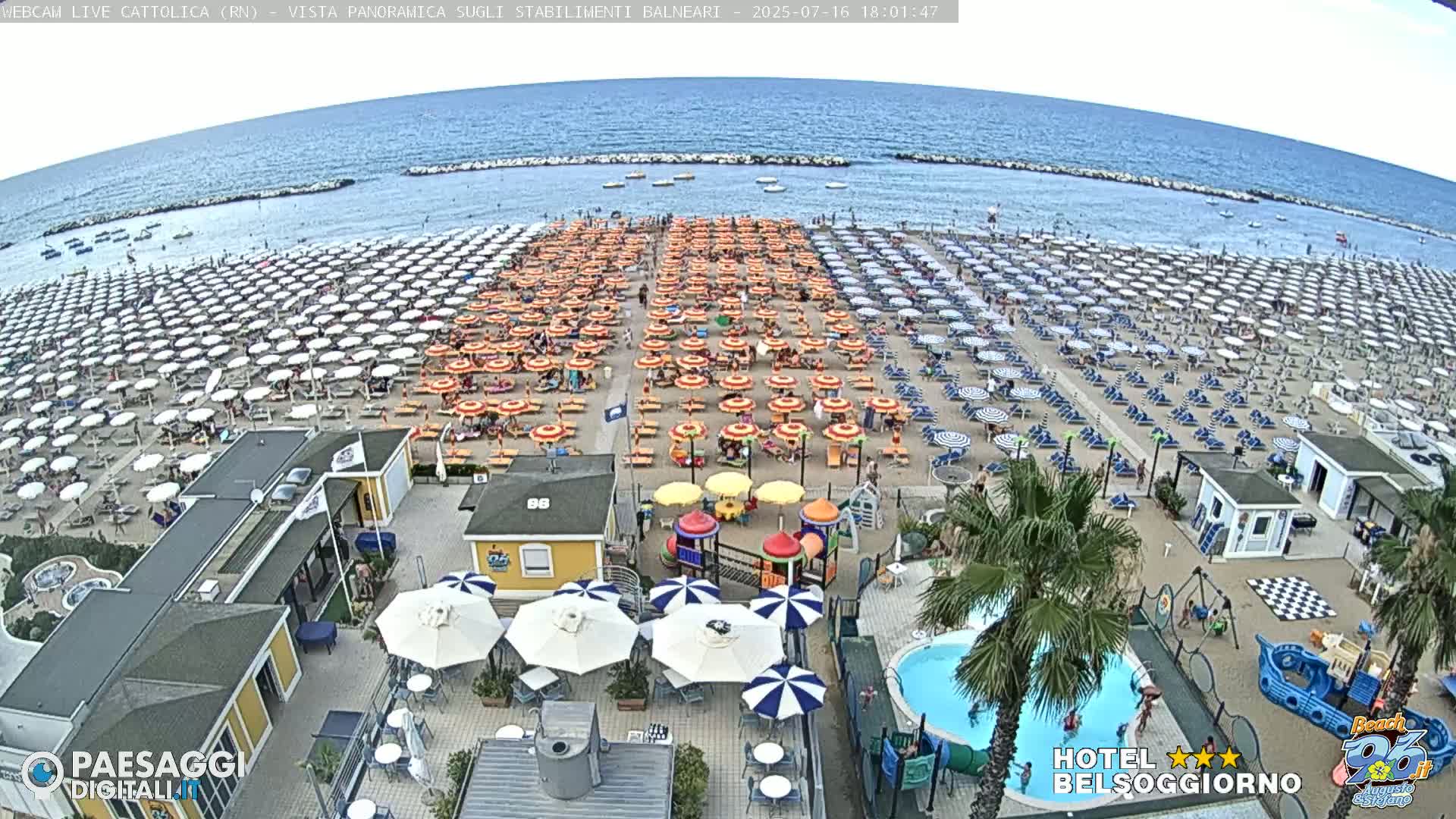 Cattolica Beach Live Cam -  Rimini, Emilia-Romagna, Italy
