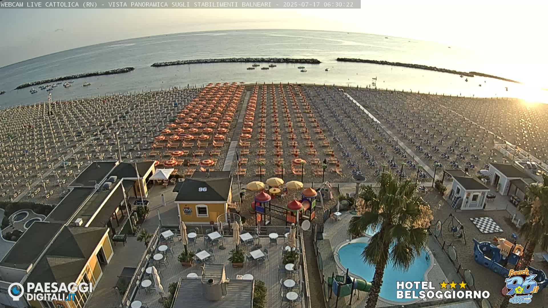 Cattolica Beach Live Cam -  Rimini, Emilia-Romagna, Italy