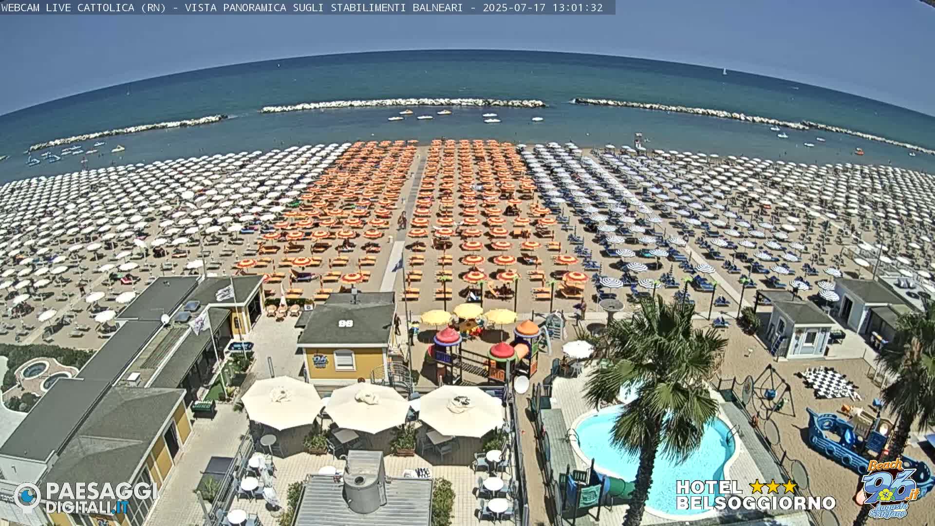Cattolica Beach Live Cam -  Rimini, Emilia-Romagna, Italy