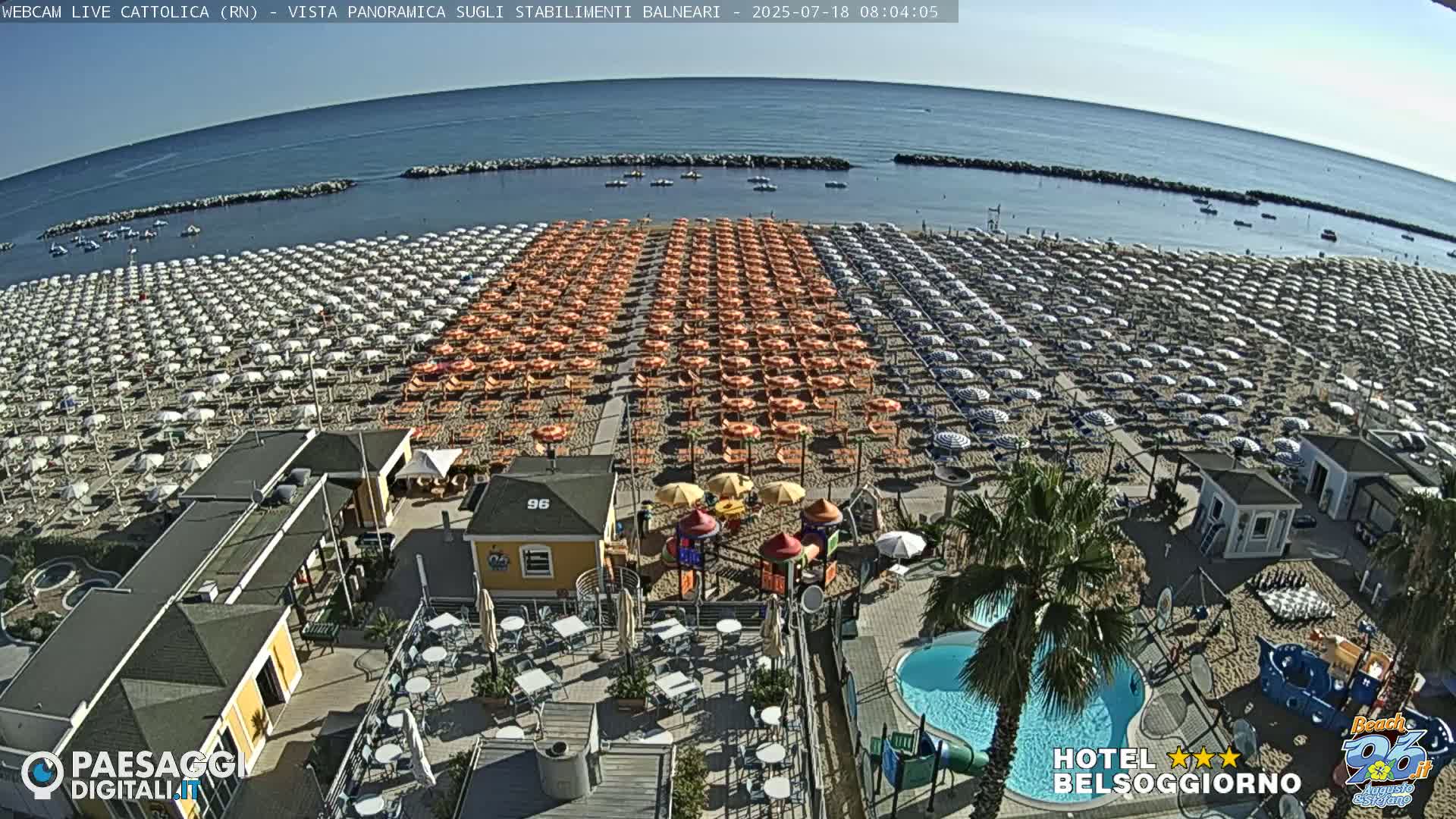 Cattolica Beach Live Cam -  Rimini, Emilia-Romagna, Italy