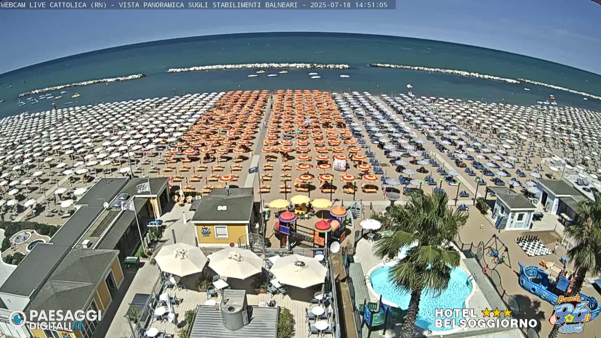 Cattolica Beach Live Cam -  Rimini, Emilia-Romagna, Italy