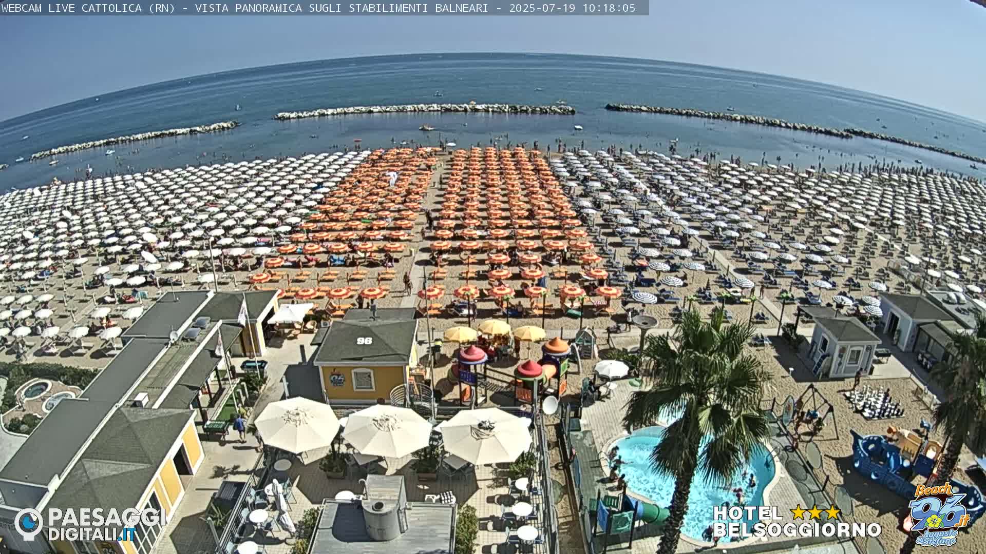 Cattolica Beach Live Cam -  Rimini, Emilia-Romagna, Italy