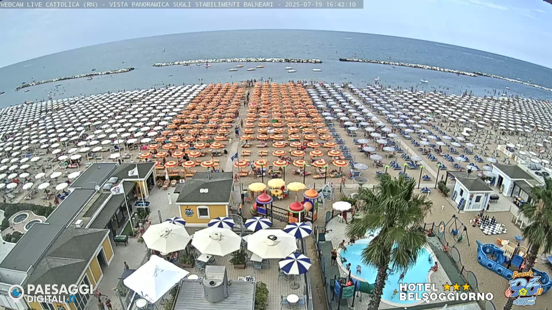 Cattolica Beach Live Cam -  Rimini, Emilia-Romagna, Italy