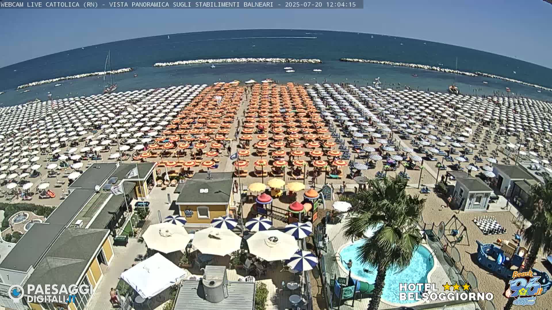 Cattolica Beach Live Cam -  Rimini, Emilia-Romagna, Italy