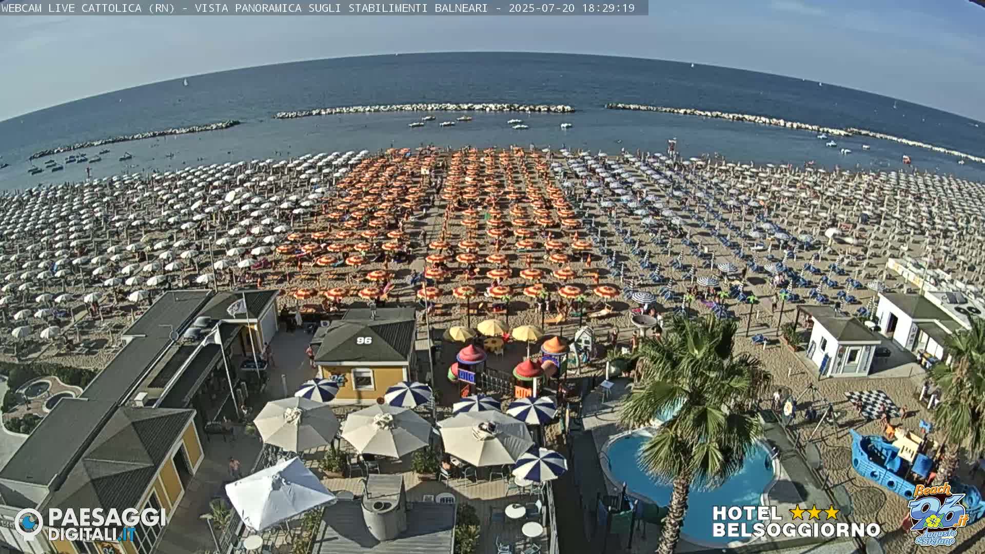 Cattolica Beach Live Cam -  Rimini, Emilia-Romagna, Italy