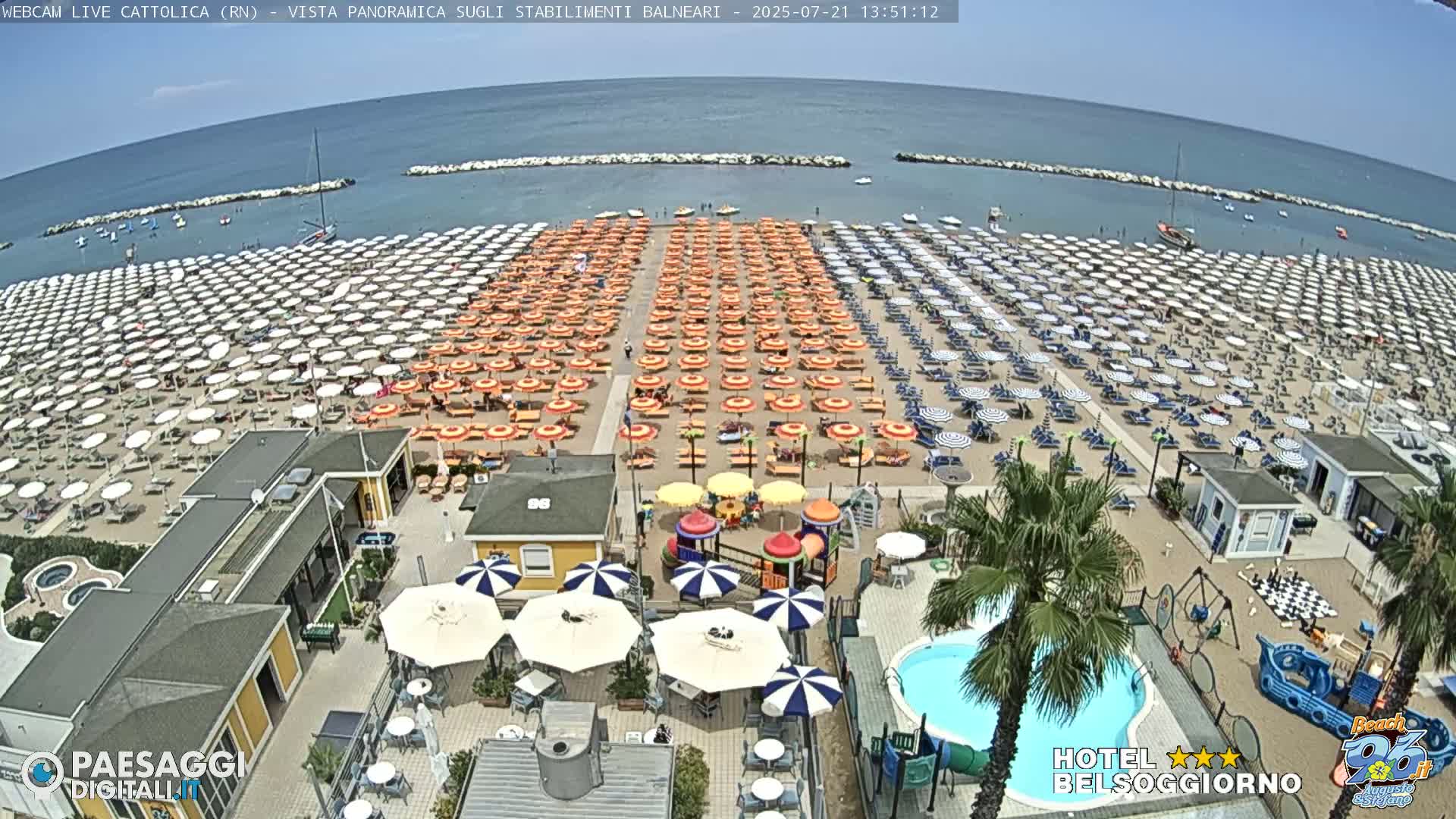 Cattolica Beach Live Cam -  Rimini, Emilia-Romagna, Italy