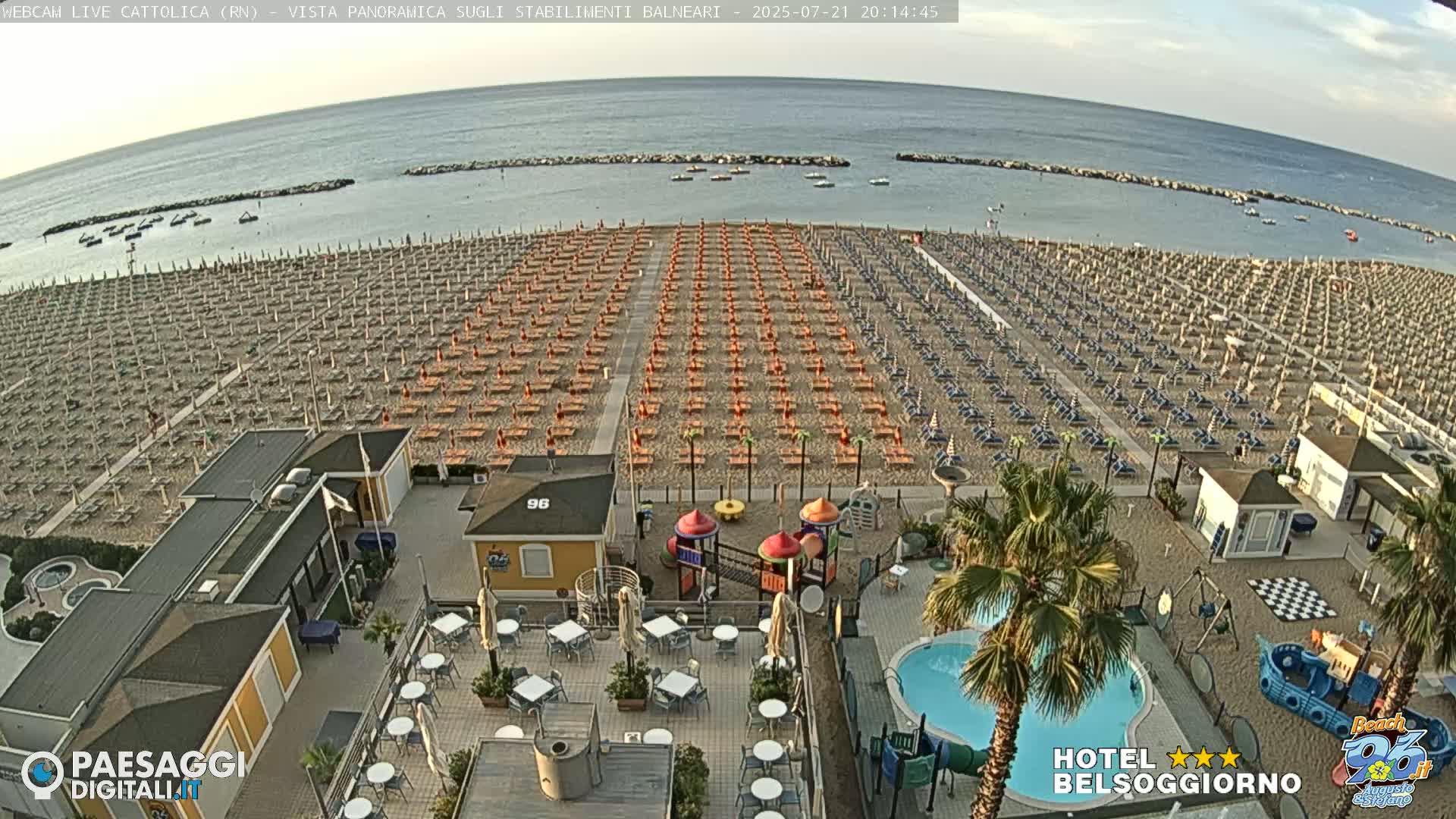 Cattolica Beach Live Cam -  Rimini, Emilia-Romagna, Italy