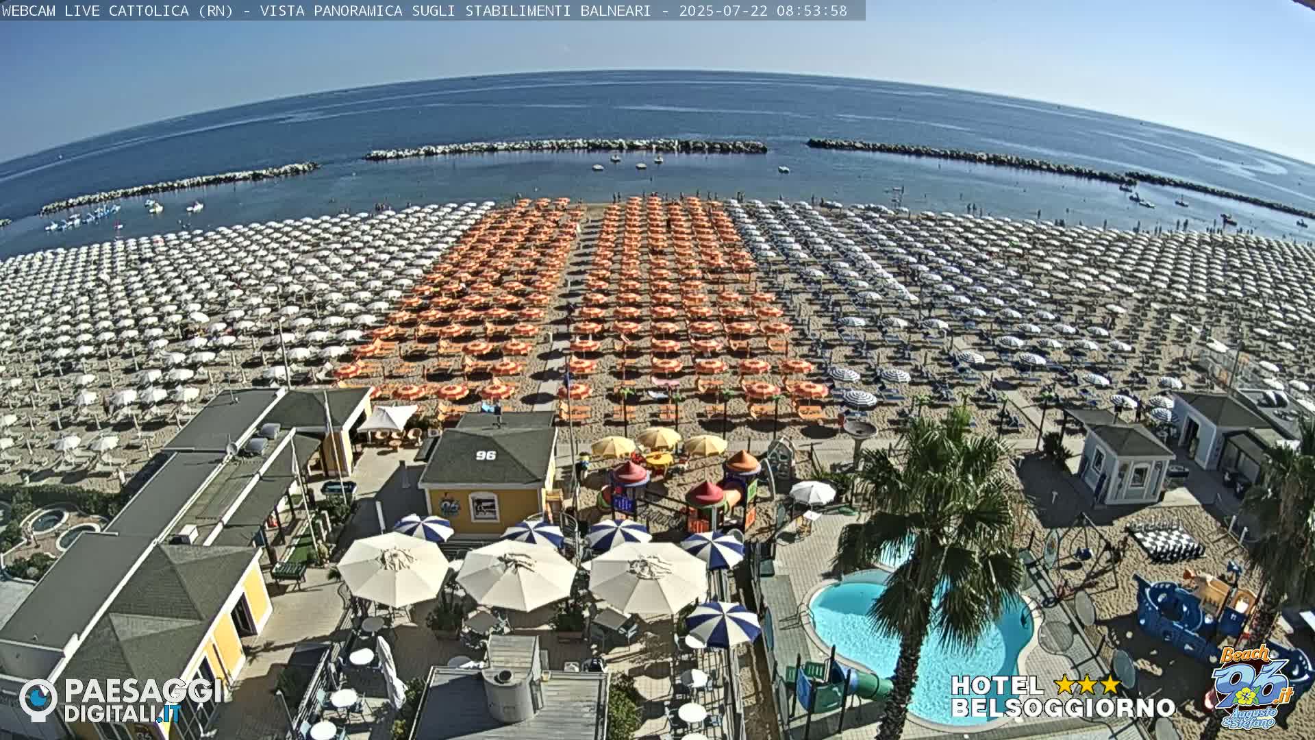 Cattolica Beach Live Cam -  Rimini, Emilia-Romagna, Italy