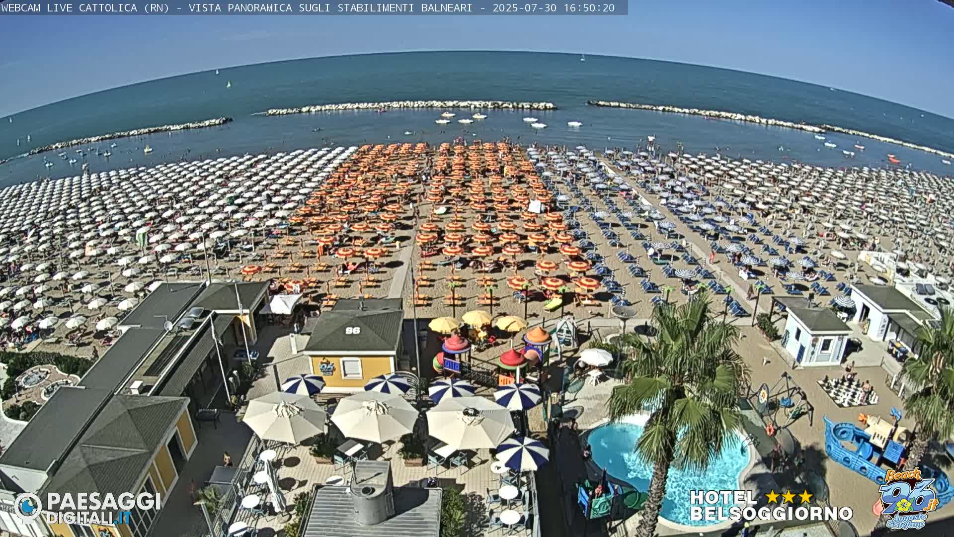 Cattolica Beach Live Cam -  Rimini, Emilia-Romagna, Italy