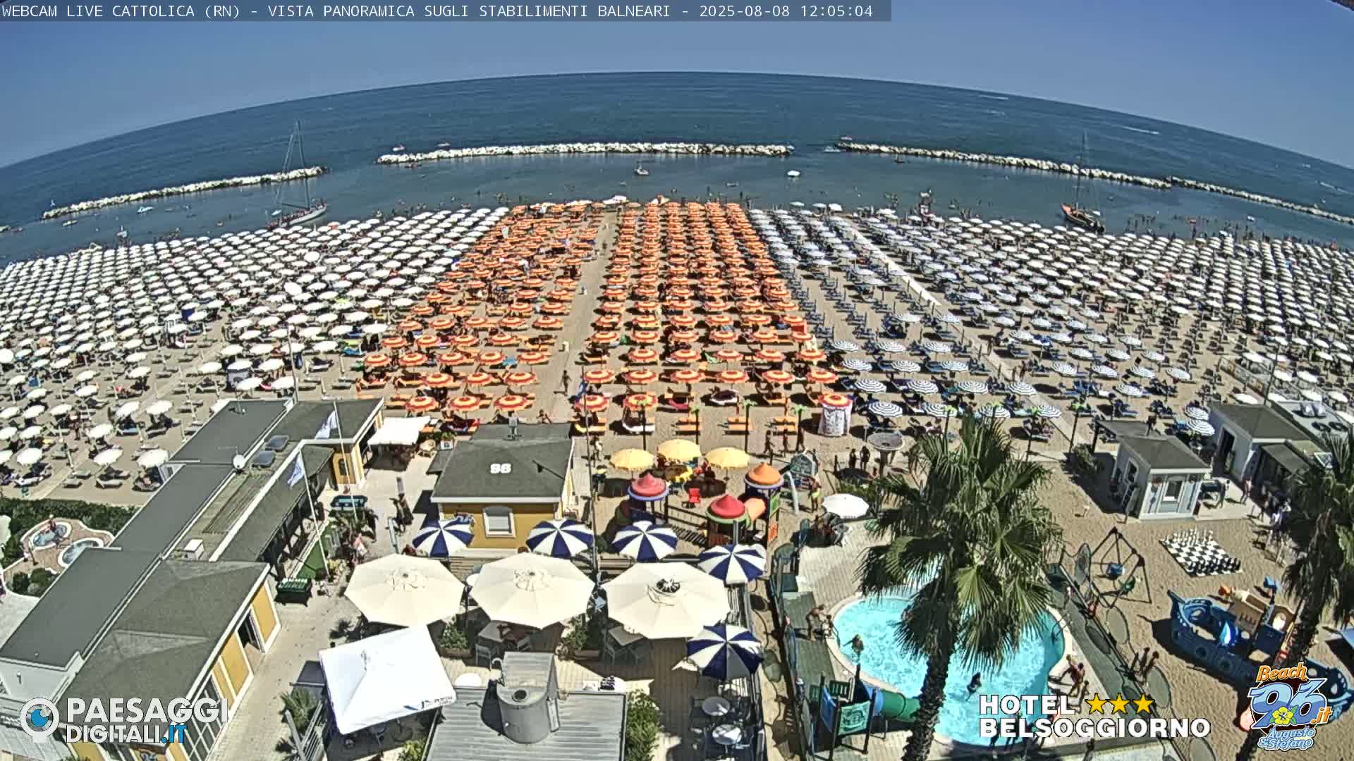 Cattolica Beach Live Cam -  Rimini, Emilia-Romagna, Italy