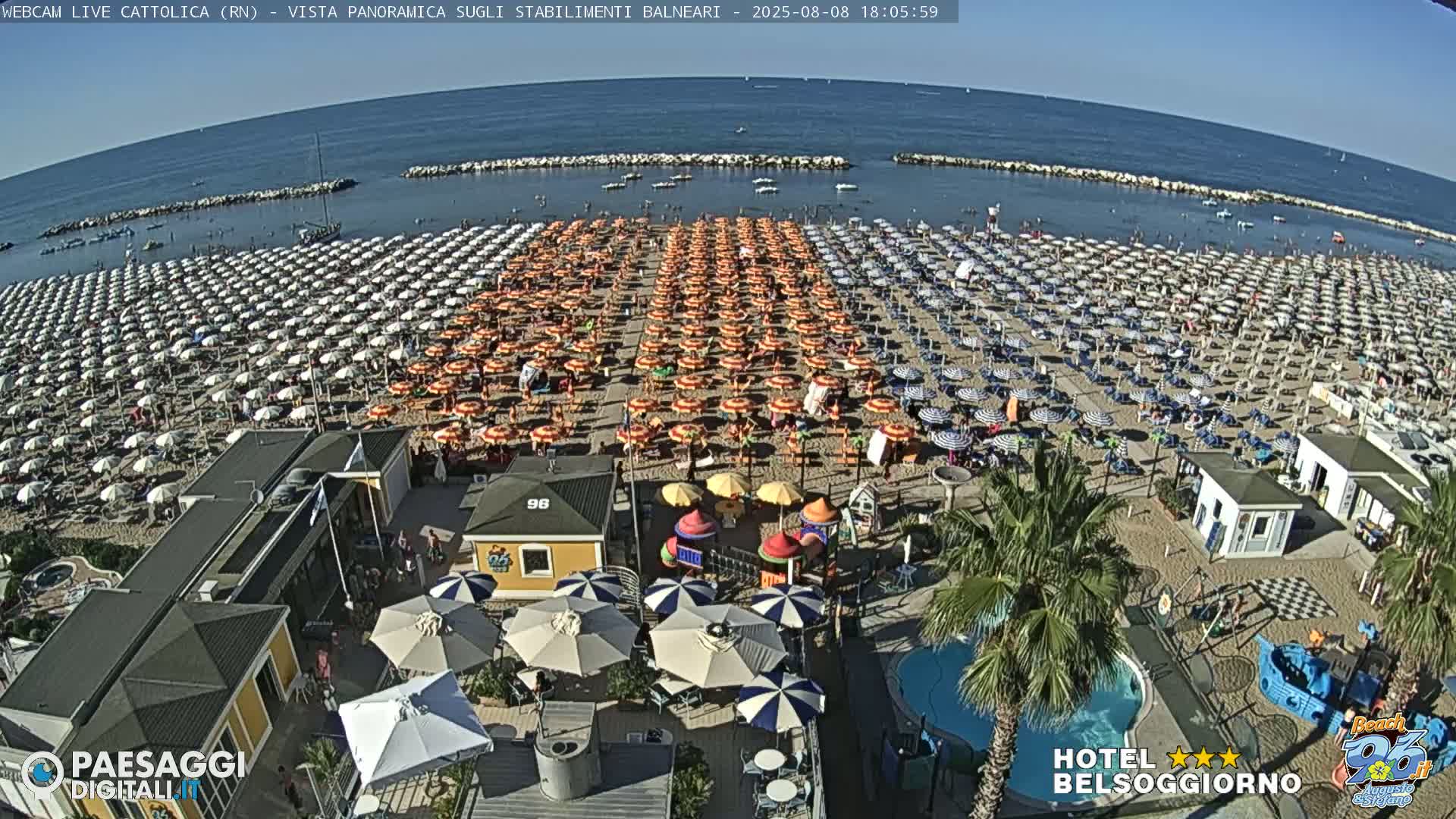 Cattolica Beach Live Cam -  Rimini, Emilia-Romagna, Italy