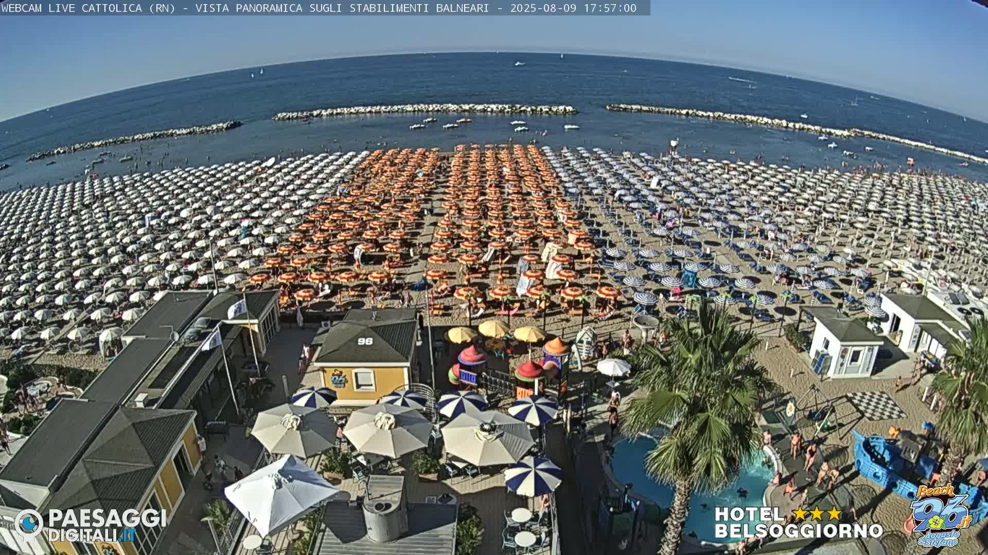 Cattolica Beach Live Cam -  Rimini, Emilia-Romagna, Italy