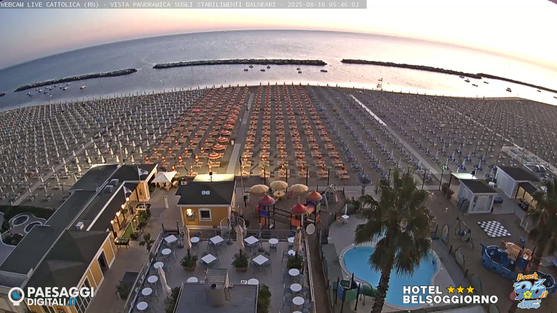 Cattolica Beach Live Cam -  Rimini, Emilia-Romagna, Italy