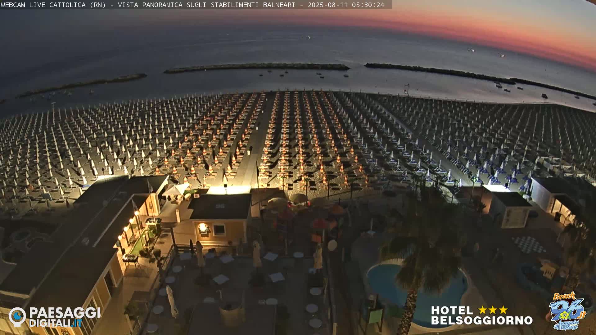 Cattolica Beach Live Cam -  Rimini, Emilia-Romagna, Italy