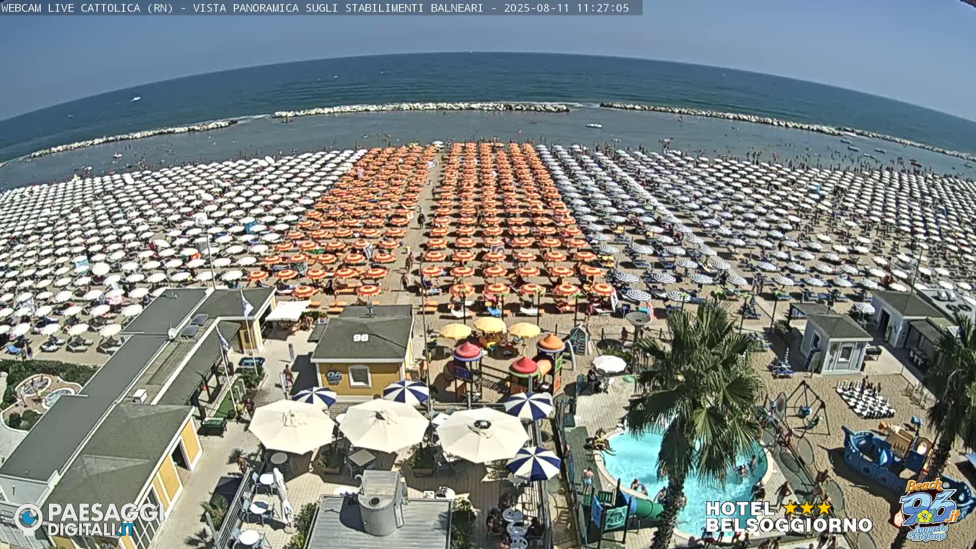 Cattolica Beach Live Cam -  Rimini, Emilia-Romagna, Italy