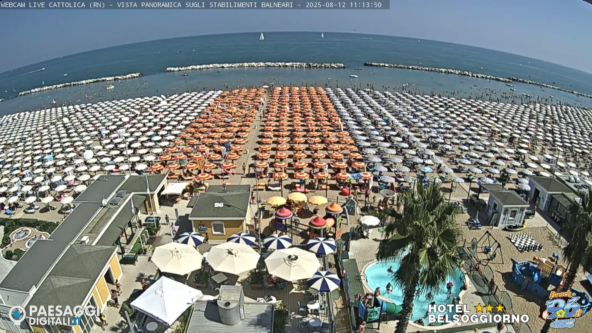 Cattolica Beach Live Cam -  Rimini, Emilia-Romagna, Italy