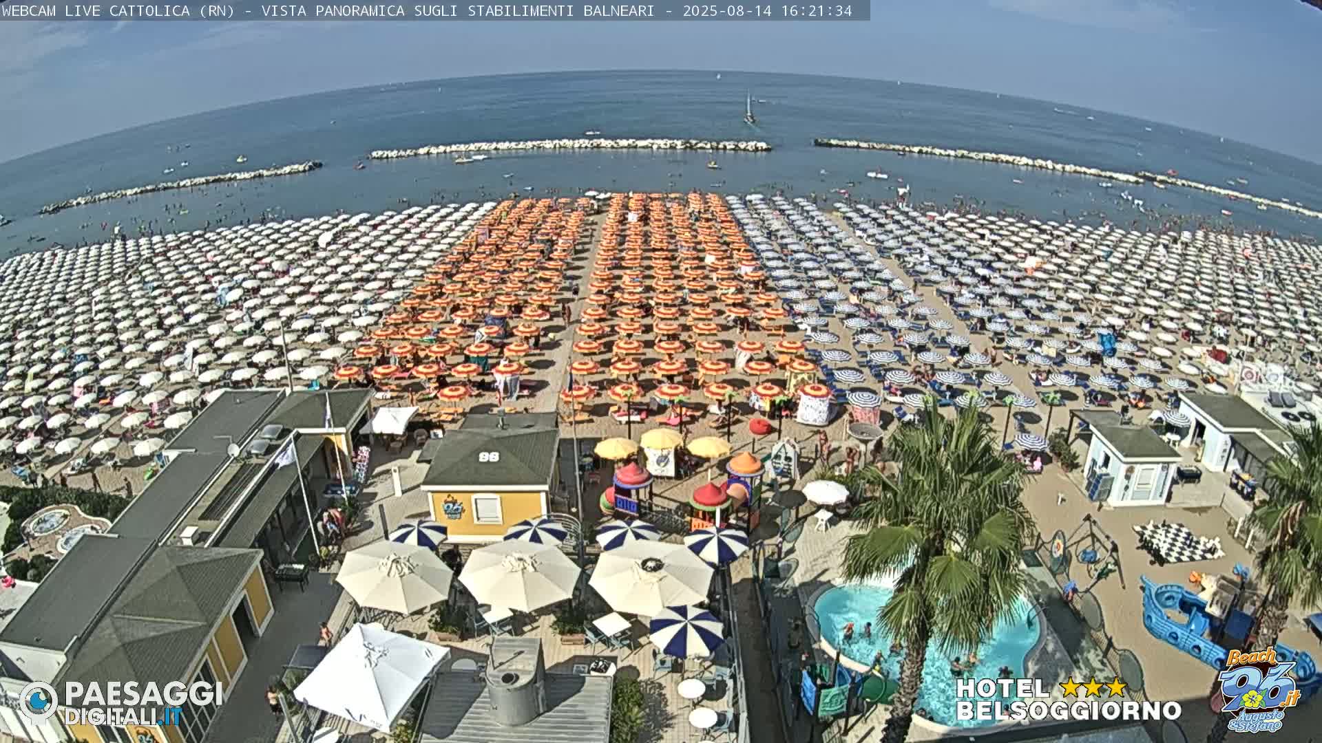 Cattolica Beach Live Cam -  Rimini, Emilia-Romagna, Italy