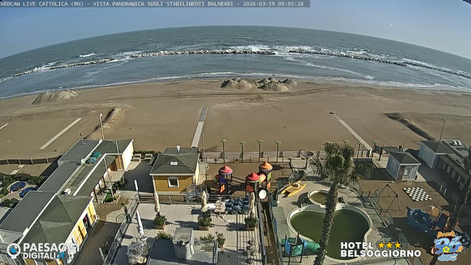 Cattolica Beach Live Cam -  Rimini, Emilia-Romagna, Italy