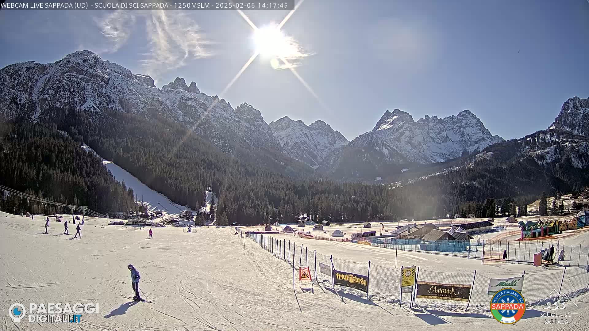  Sappada City Ski School & Ski Slope Live Cam - Udine, Friuli-Venezia Giulia, Italy