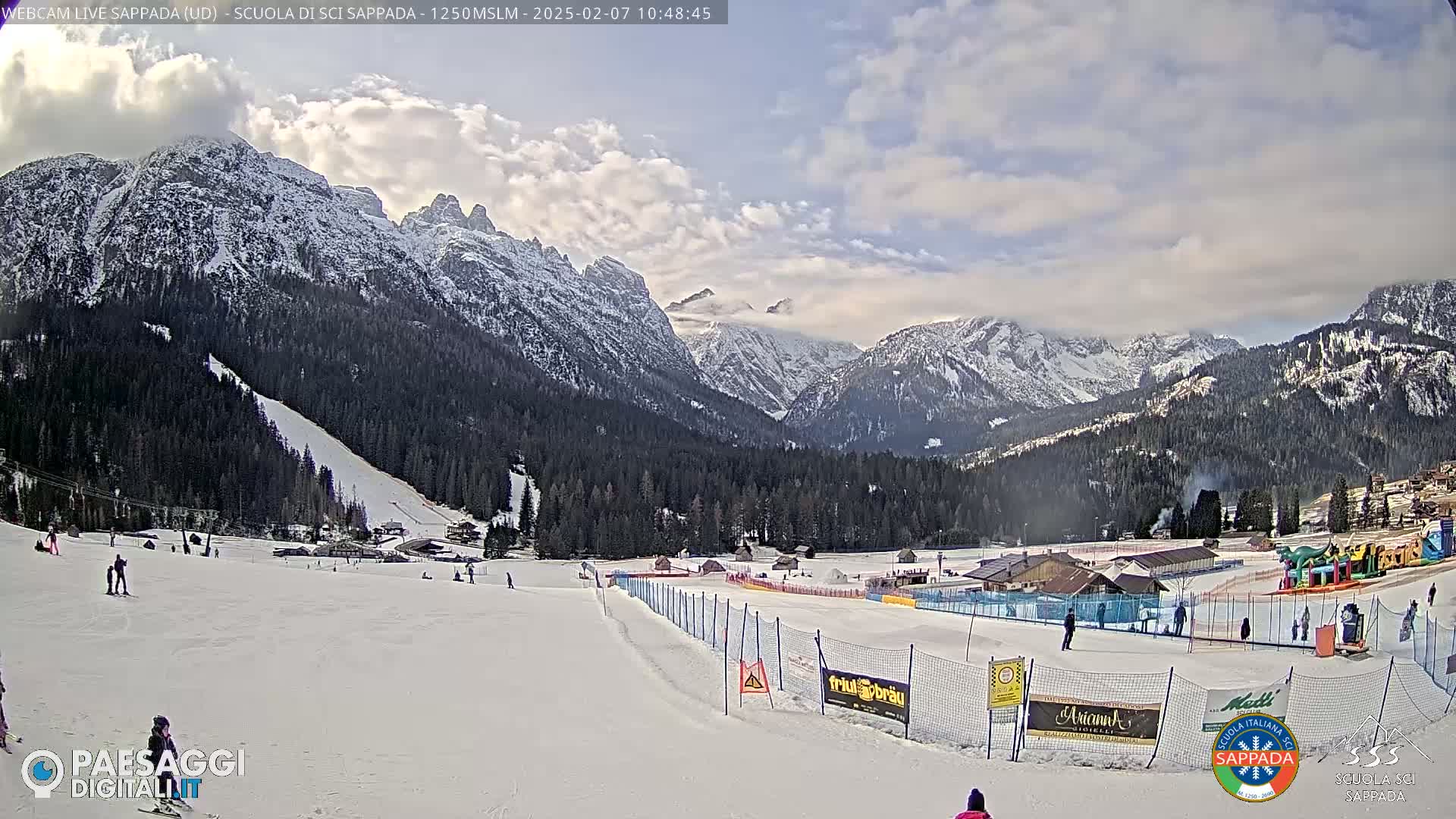  Sappada City Ski School & Ski Slope Live Cam - Udine, Friuli-Venezia Giulia, Italy