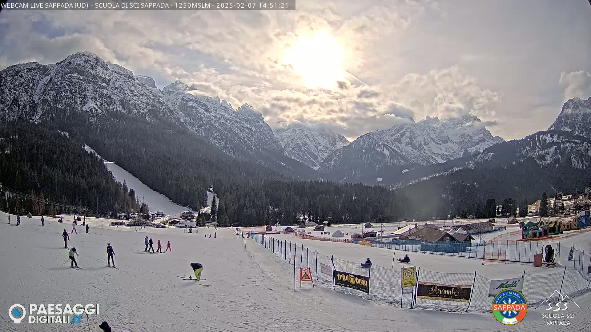  Sappada City Ski School & Ski Slope Live Cam - Udine, Friuli-Venezia Giulia, Italy