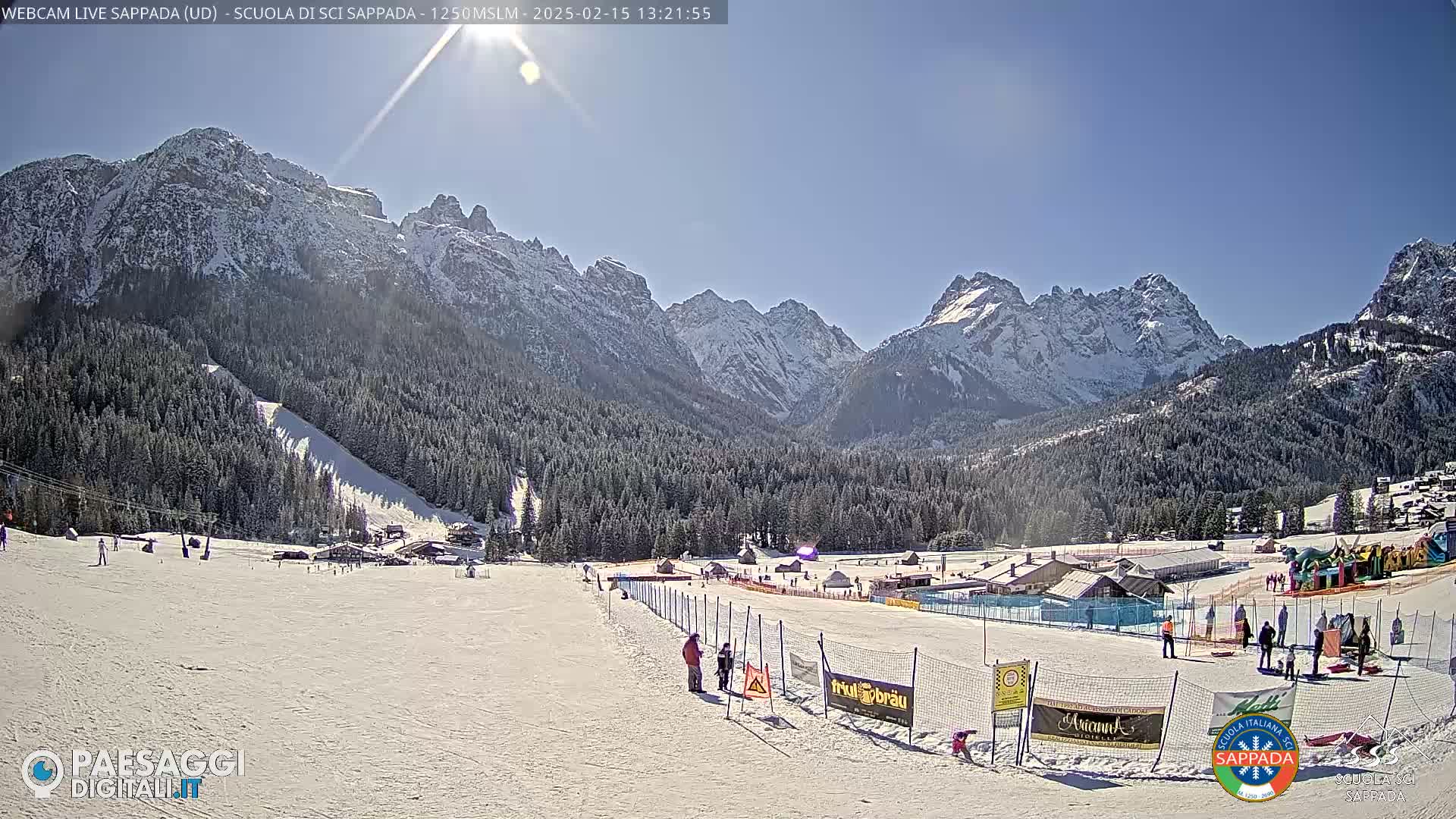  Sappada City Ski School & Ski Slope Live Cam - Udine, Friuli-Venezia Giulia, Italy