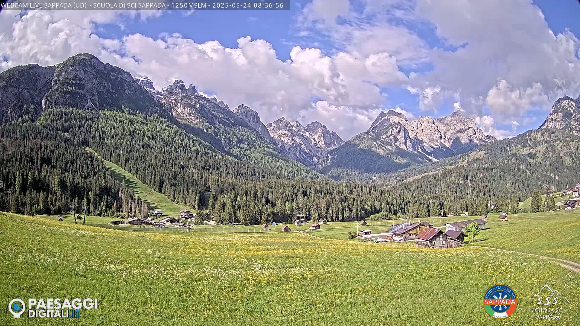  Sappada City Ski School & Ski Slope Live Cam - Udine, Friuli-Venezia Giulia, Italy