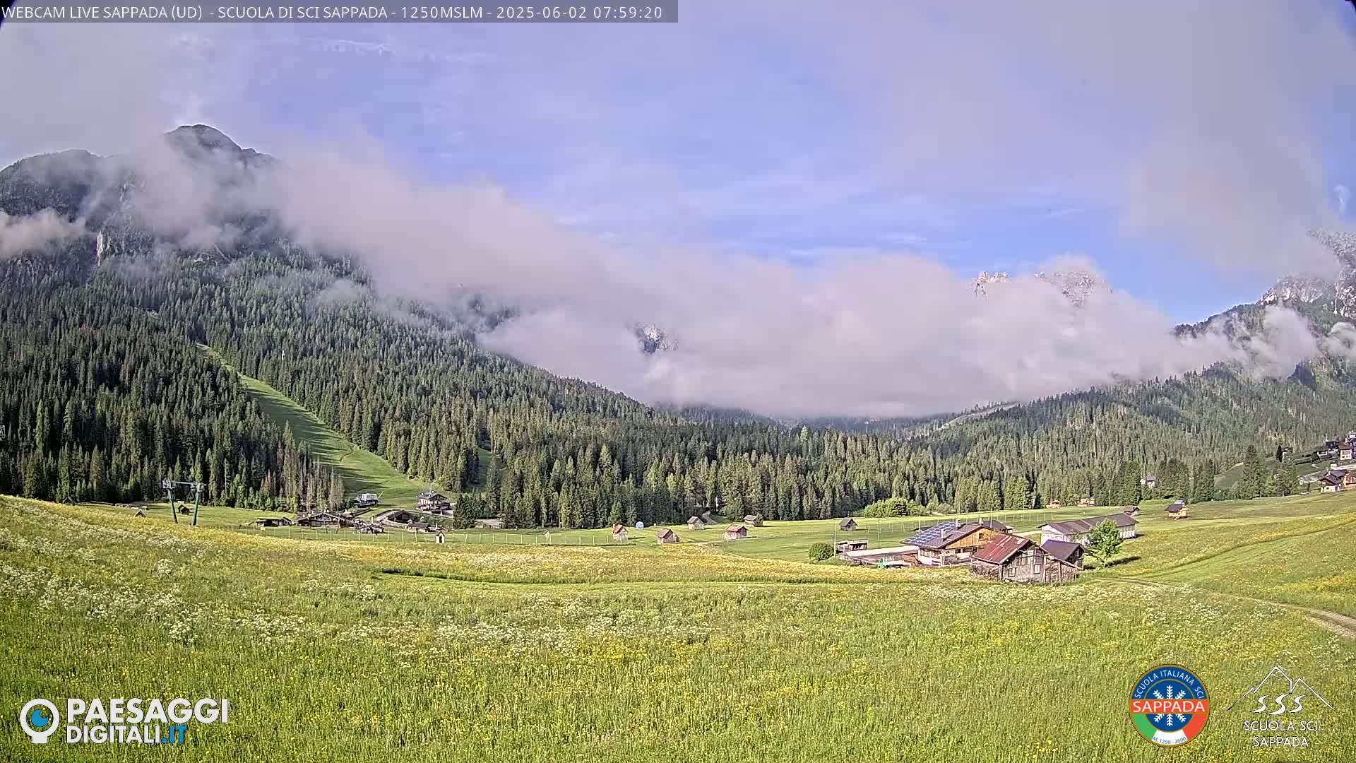  Sappada City Ski School & Ski Slope Live Cam - Udine, Friuli-Venezia Giulia, Italy
