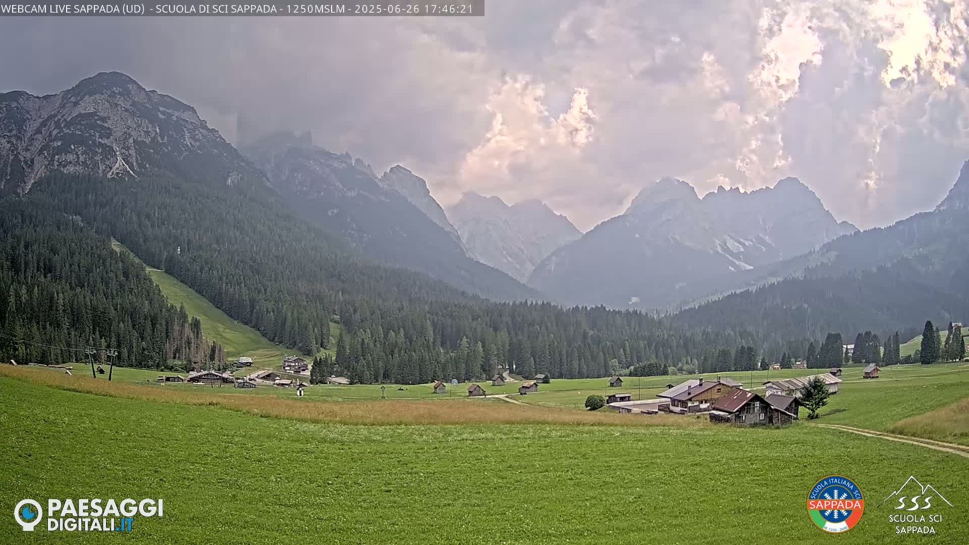  Sappada City Ski School & Ski Slope Live Cam - Udine, Friuli-Venezia Giulia, Italy