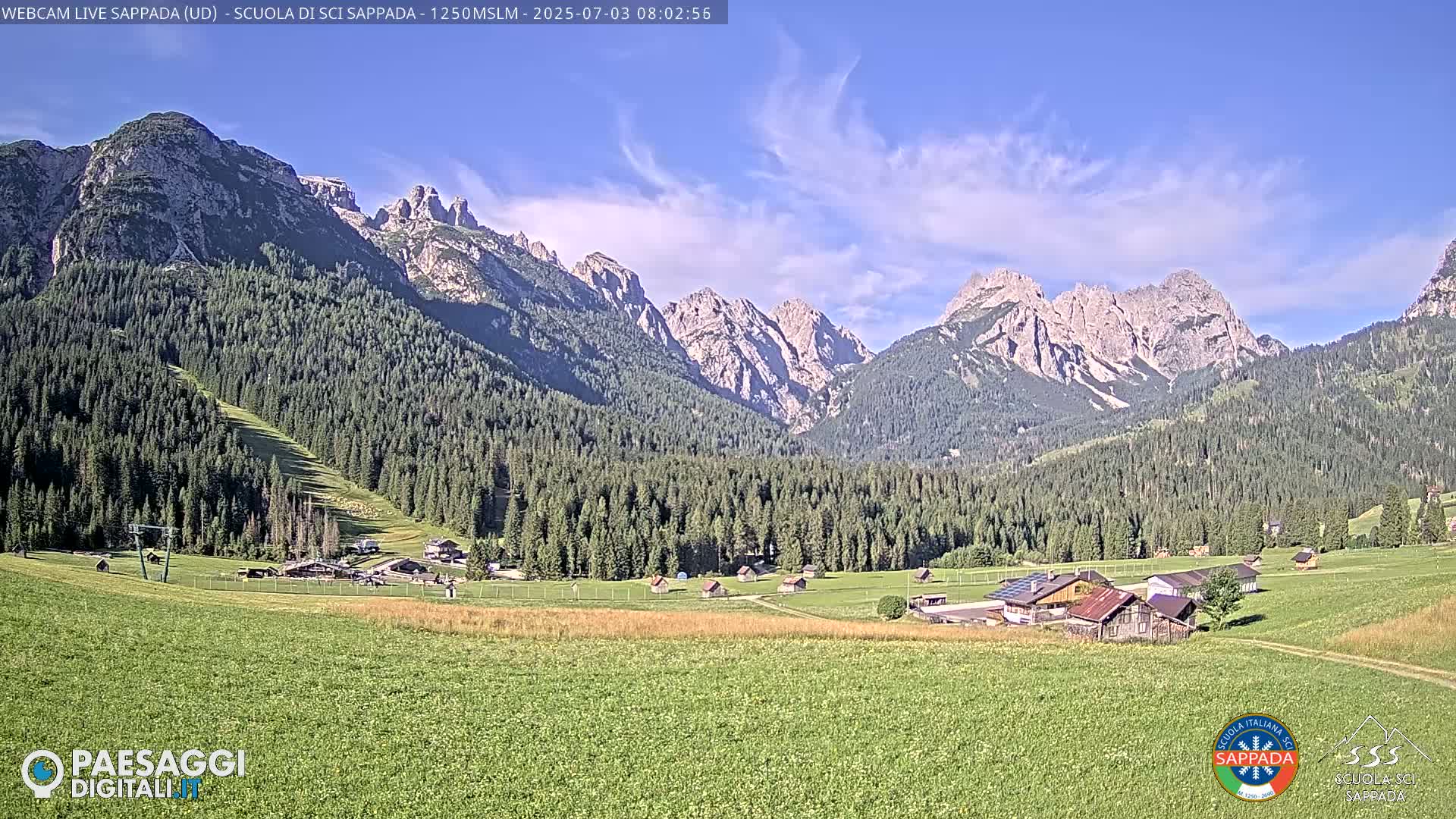  Sappada City Ski School & Ski Slope Live Cam - Udine, Friuli-Venezia Giulia, Italy