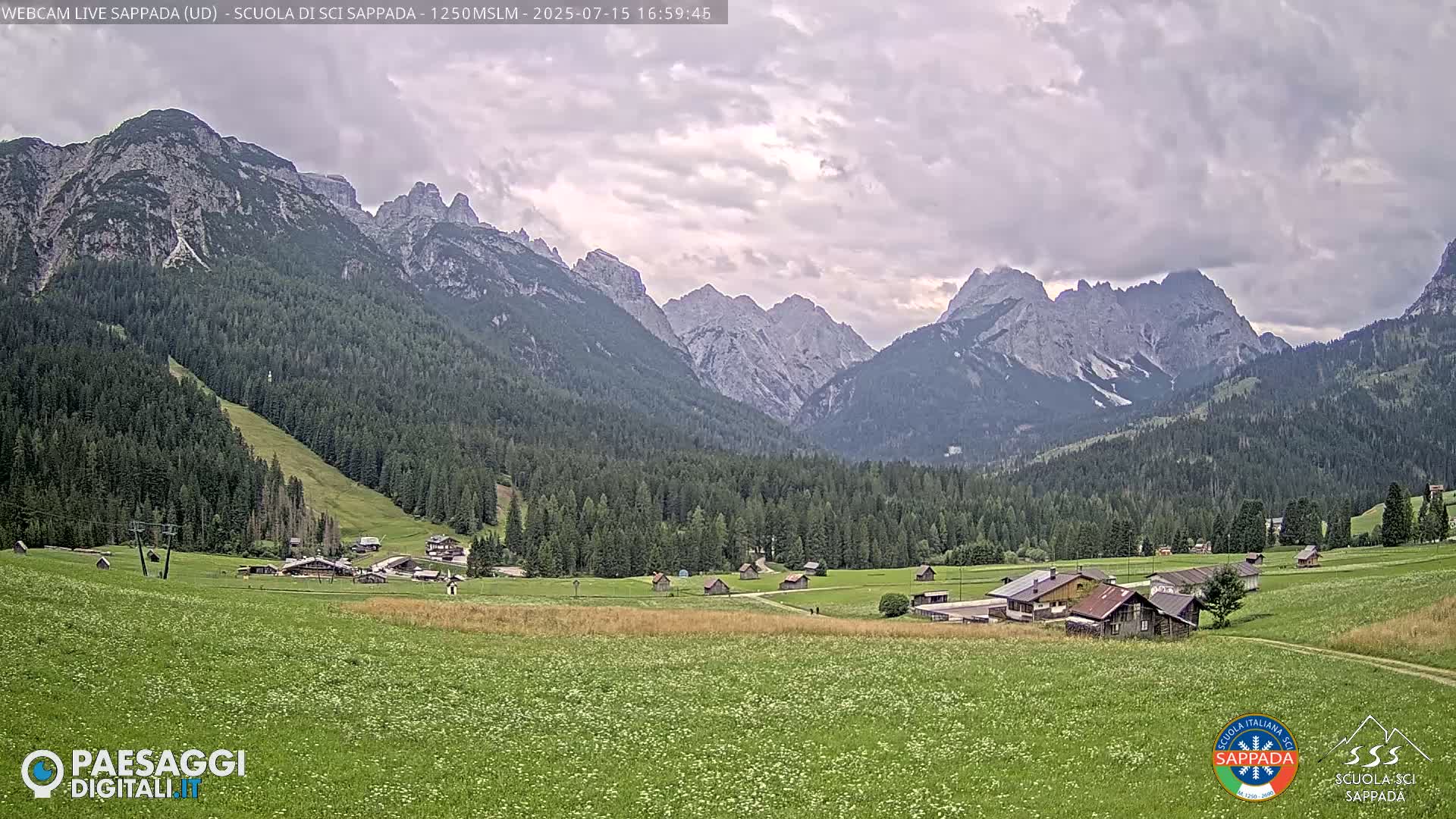  Sappada City Ski School & Ski Slope Live Cam - Udine, Friuli-Venezia Giulia, Italy