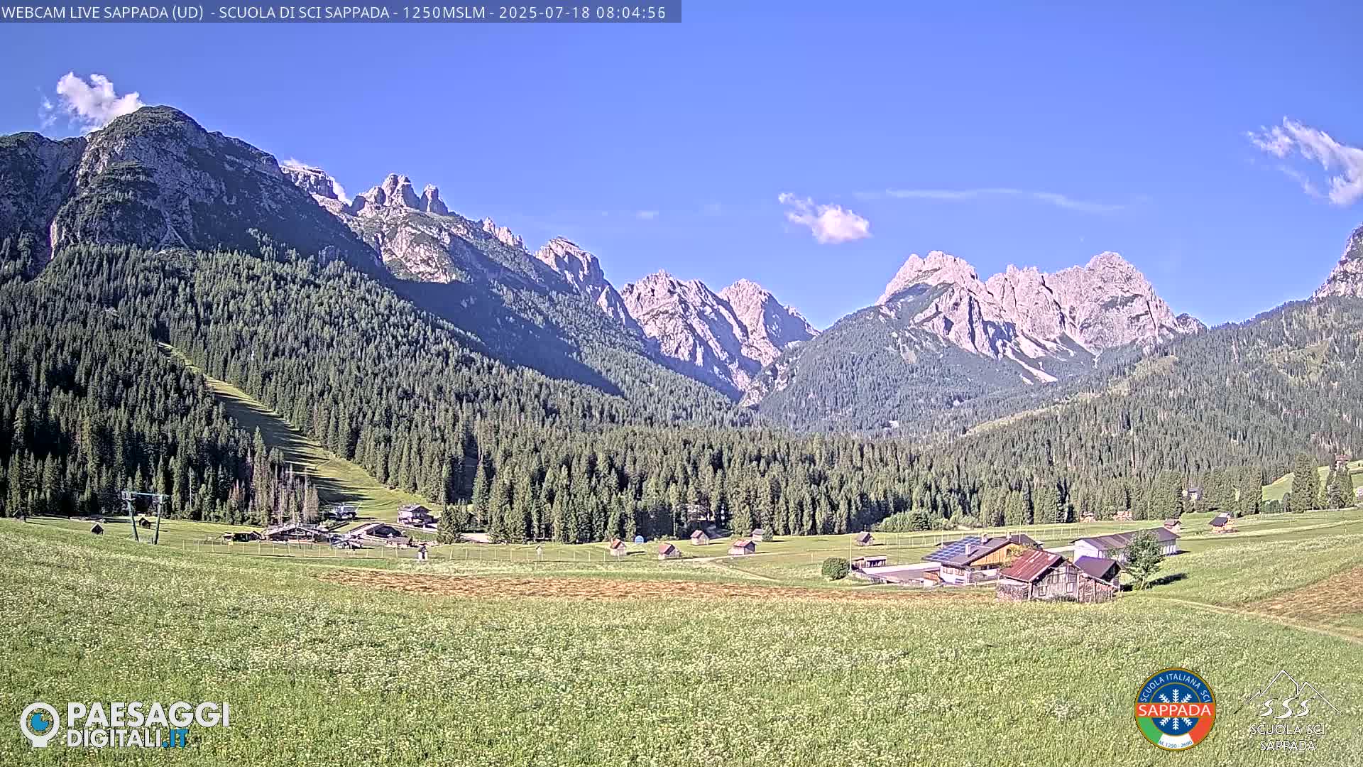  Sappada City Ski School & Ski Slope Live Cam - Udine, Friuli-Venezia Giulia, Italy