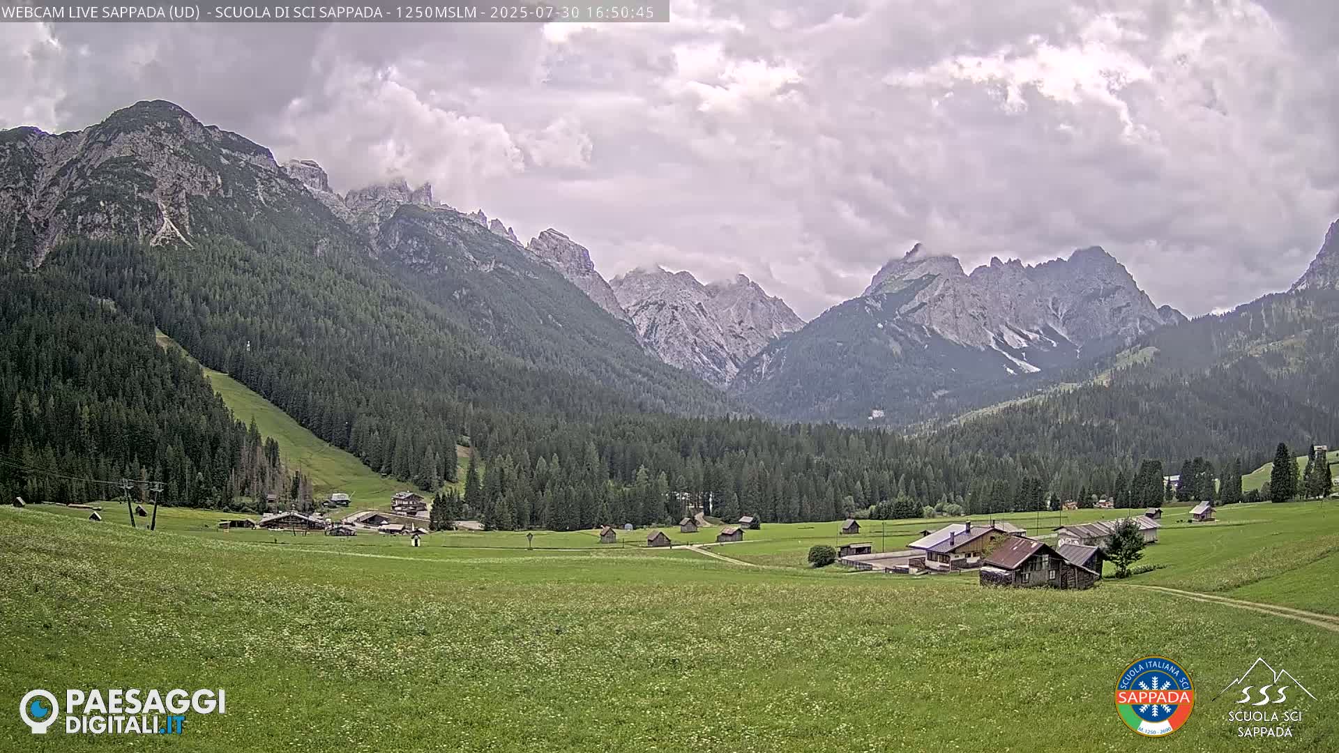  Sappada City Ski School & Ski Slope Live Cam - Udine, Friuli-Venezia Giulia, Italy