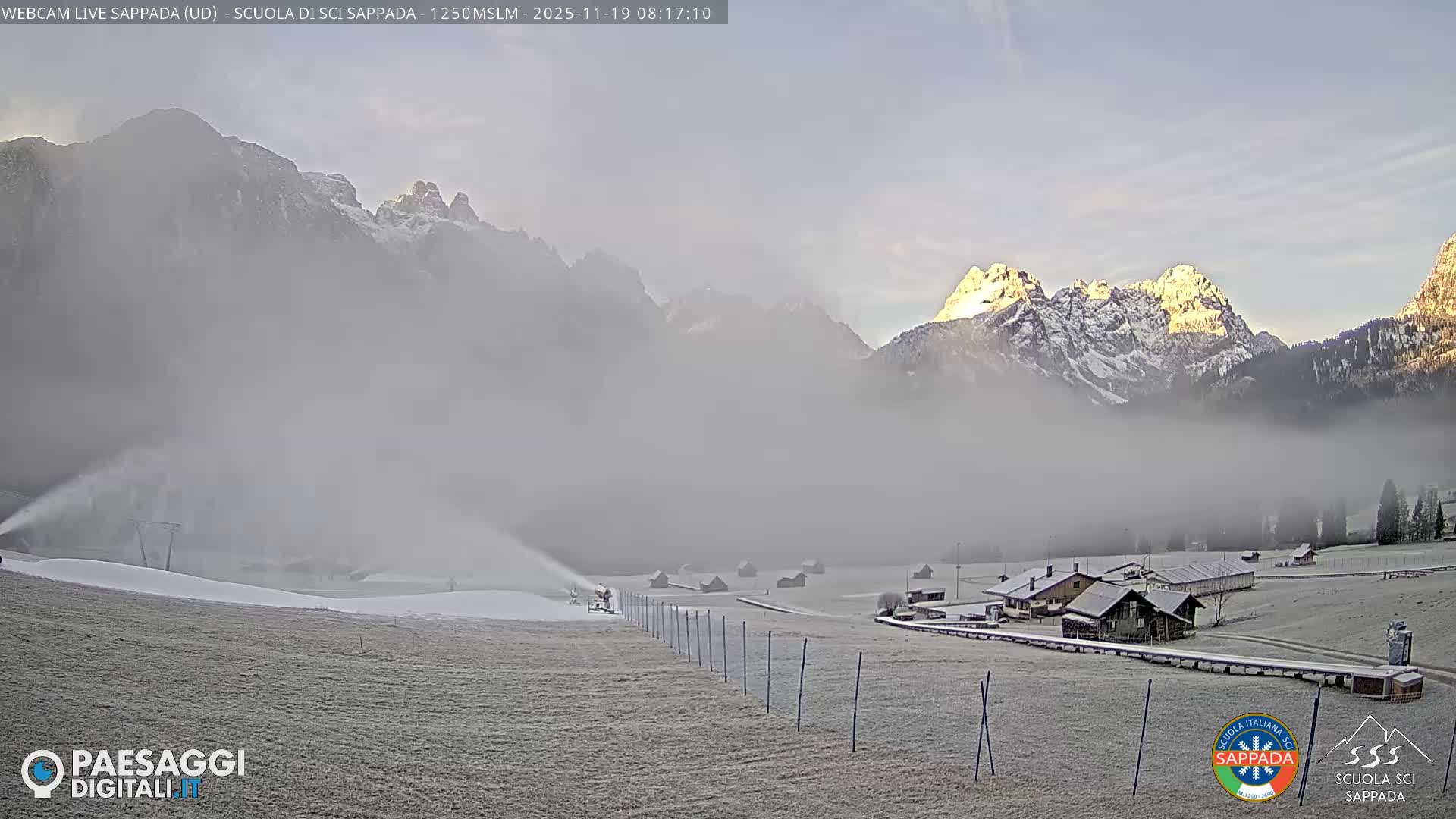  Sappada City Ski School & Ski Slope Live Cam - Udine, Friuli-Venezia Giulia, Italy