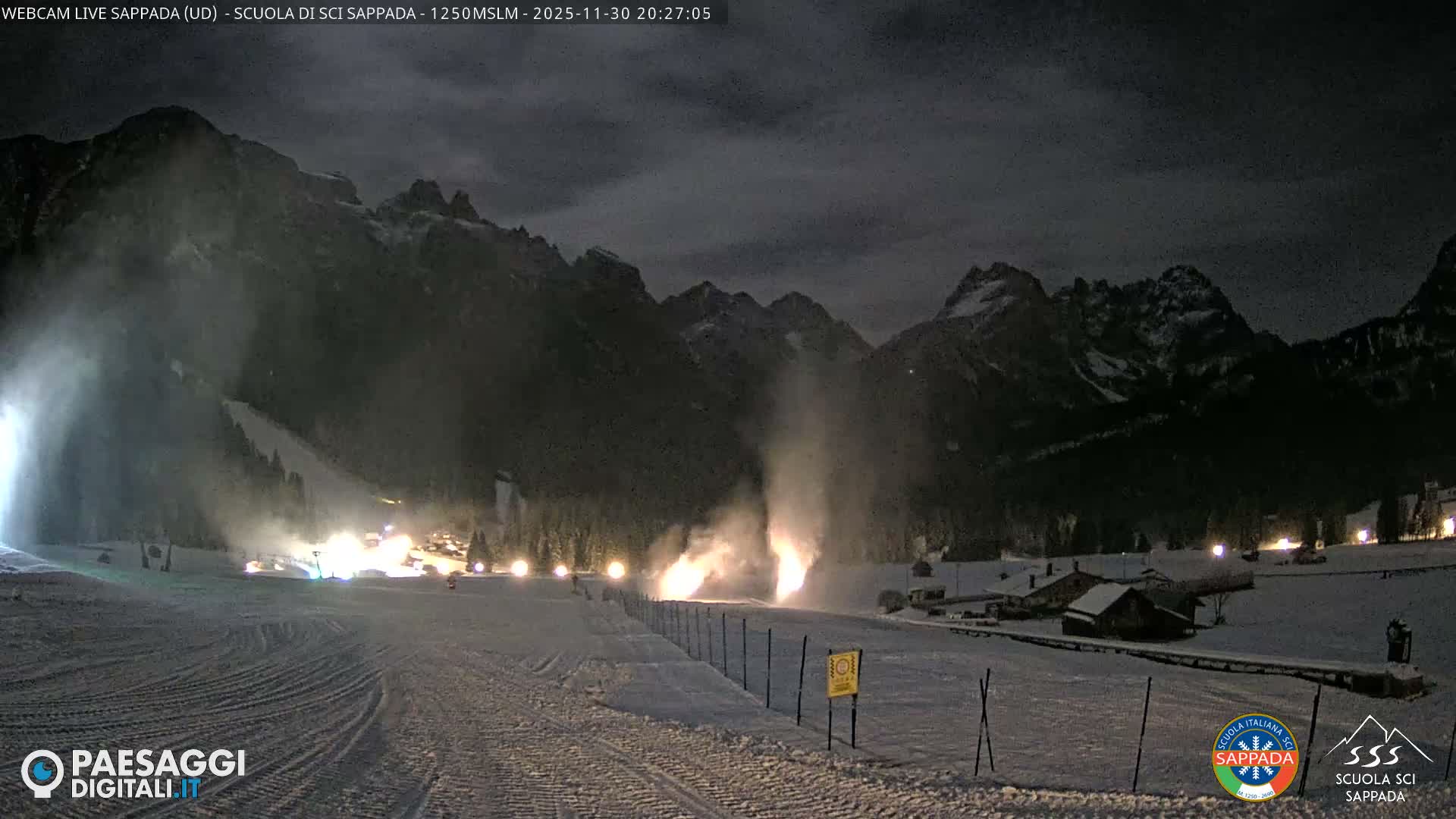  Sappada City Ski School & Ski Slope Live Cam - Udine, Friuli-Venezia Giulia, Italy