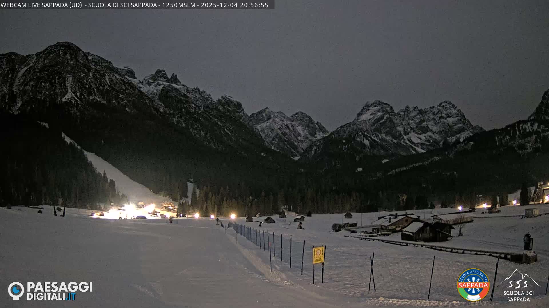  Sappada City Ski School & Ski Slope Live Cam - Udine, Friuli-Venezia Giulia, Italy