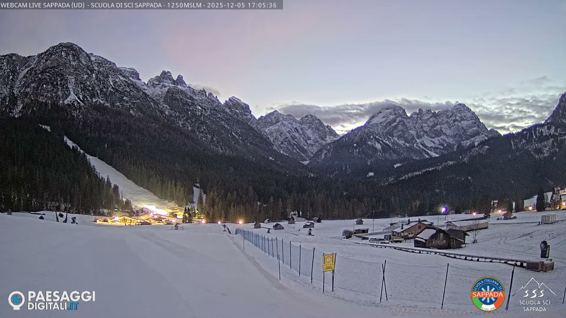  Sappada City Ski School & Ski Slope Live Cam - Udine, Friuli-Venezia Giulia, Italy