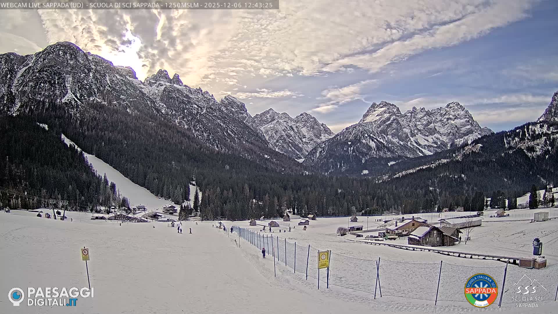  Sappada City Ski School & Ski Slope Live Cam - Udine, Friuli-Venezia Giulia, Italy