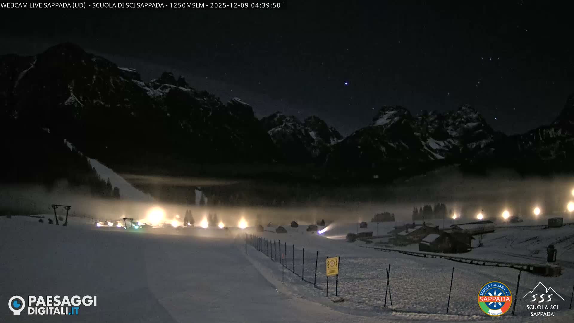  Sappada City Ski School & Ski Slope Live Cam - Udine, Friuli-Venezia Giulia, Italy