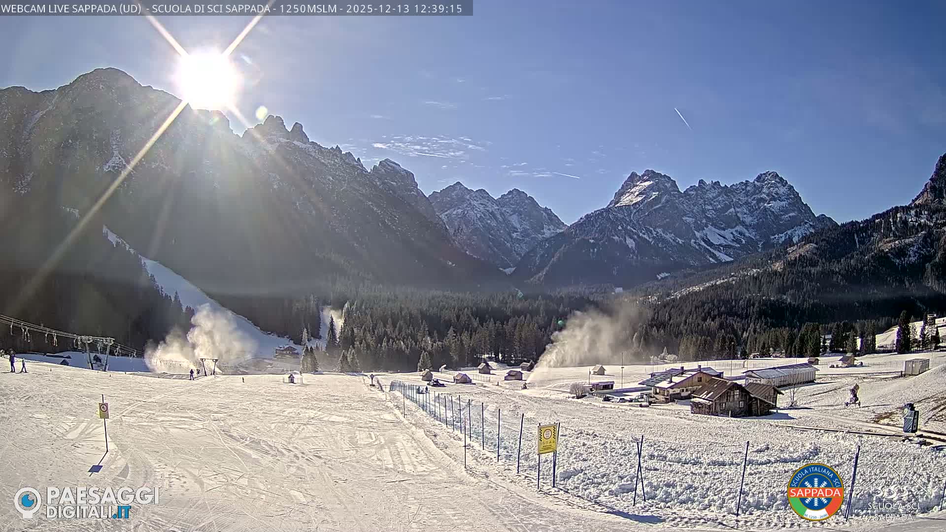  Sappada City Ski School & Ski Slope Live Cam - Udine, Friuli-Venezia Giulia, Italy
