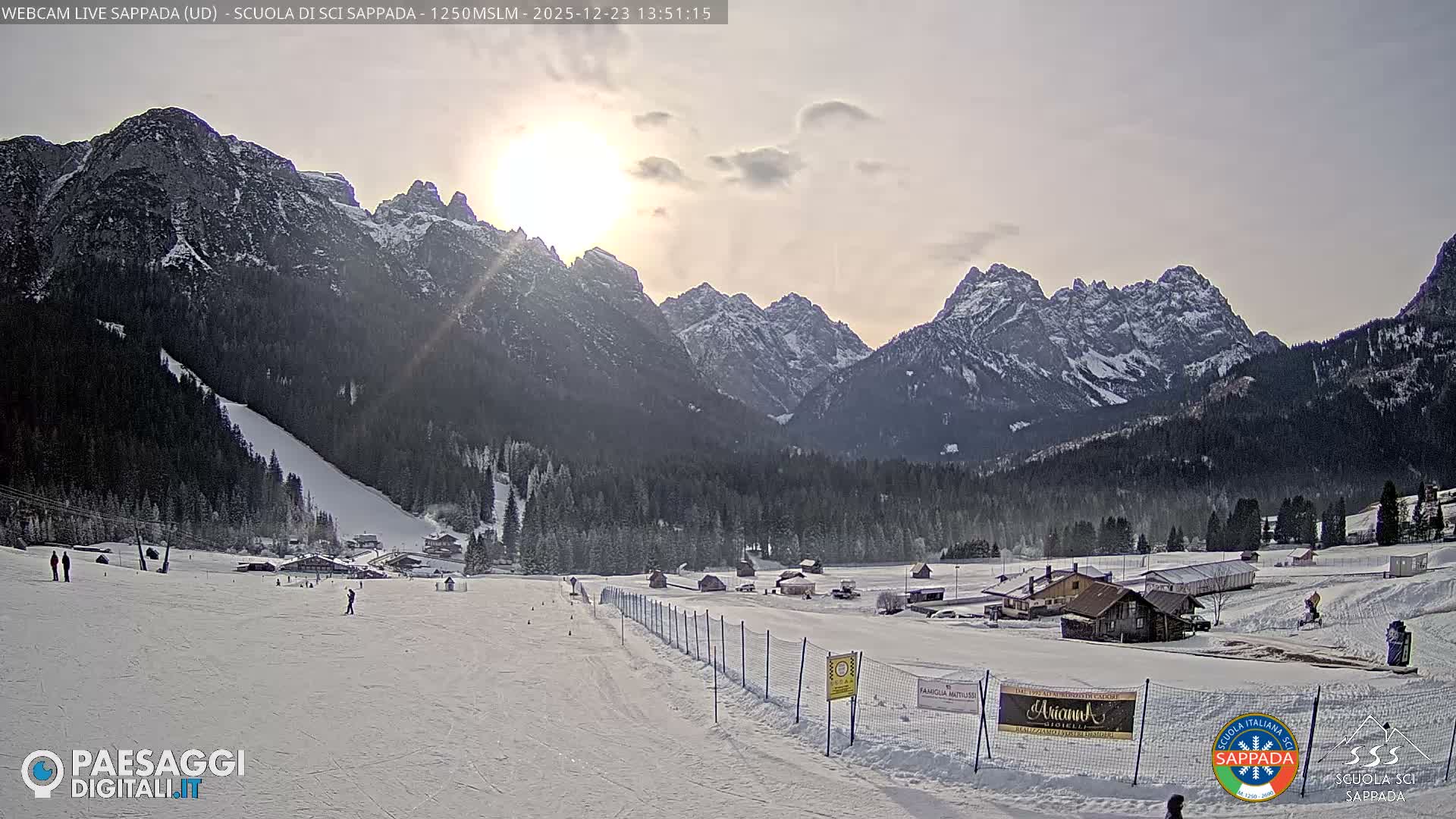  Sappada City Ski School & Ski Slope Live Cam - Udine, Friuli-Venezia Giulia, Italy