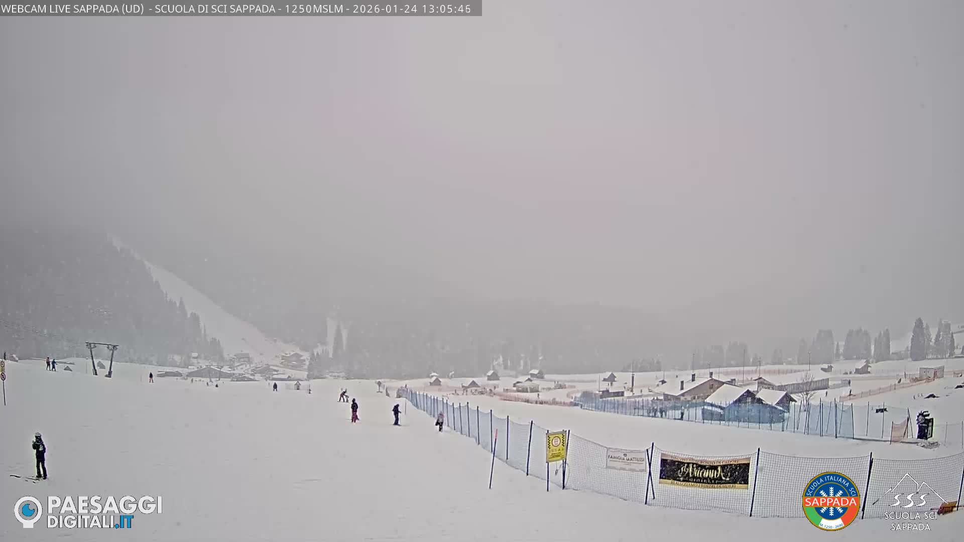  Sappada City Ski School & Ski Slope Live Cam - Udine, Friuli-Venezia Giulia, Italy