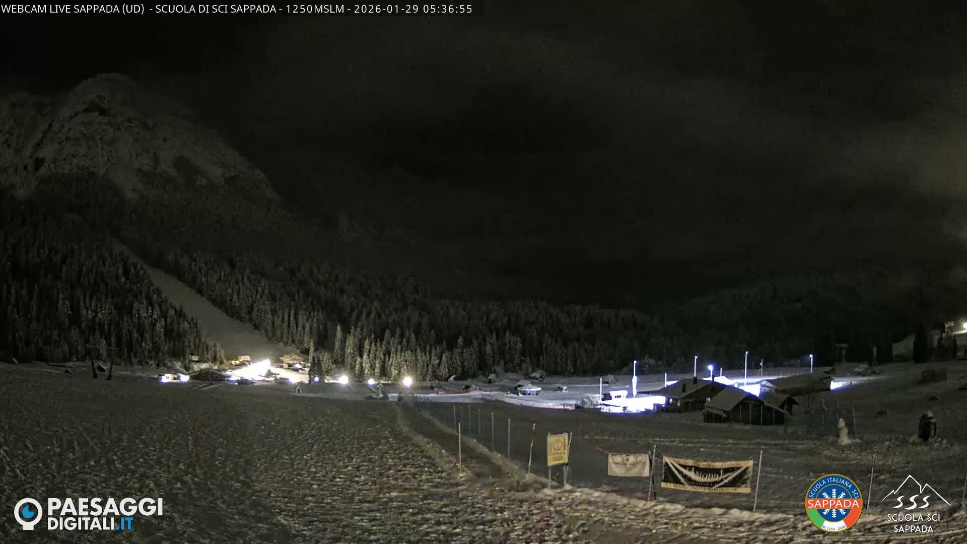  Sappada City Ski School & Ski Slope Live Cam - Udine, Friuli-Venezia Giulia, Italy