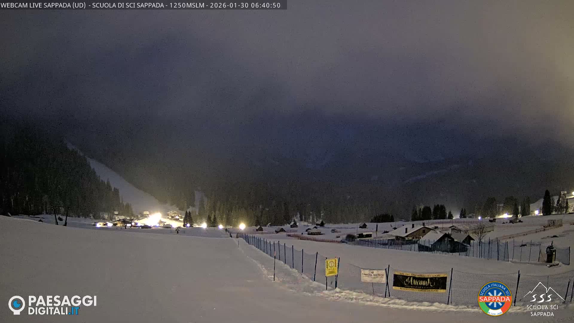  Sappada City Ski School & Ski Slope Live Cam - Udine, Friuli-Venezia Giulia, Italy