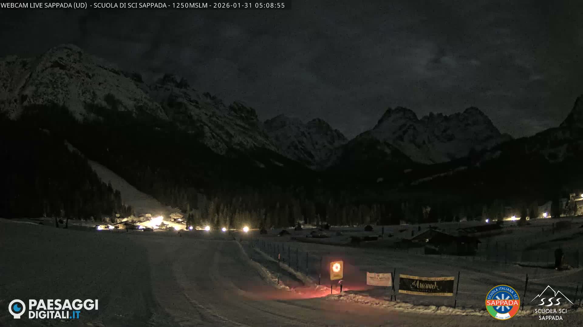  Sappada City Ski School & Ski Slope Live Cam - Udine, Friuli-Venezia Giulia, Italy