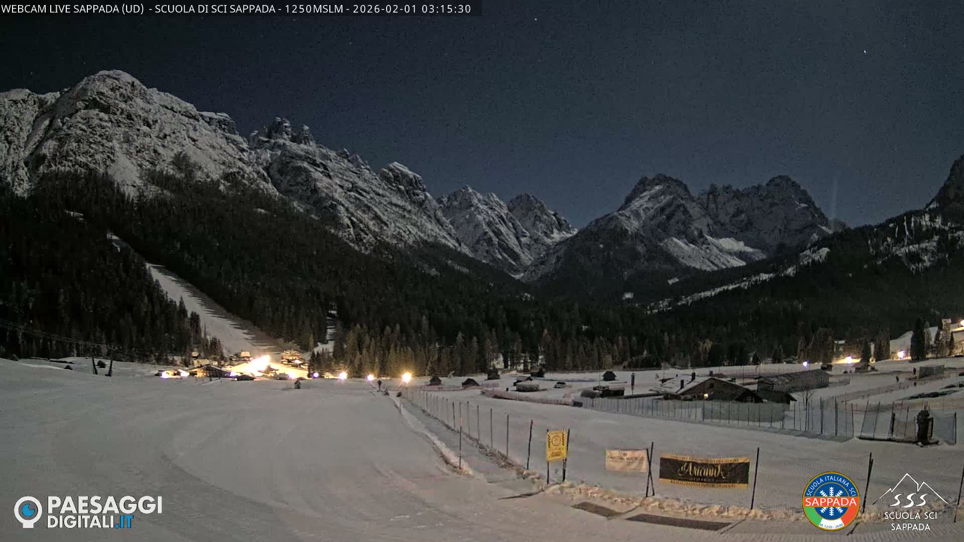  Sappada City Ski School & Ski Slope Live Cam - Udine, Friuli-Venezia Giulia, Italy