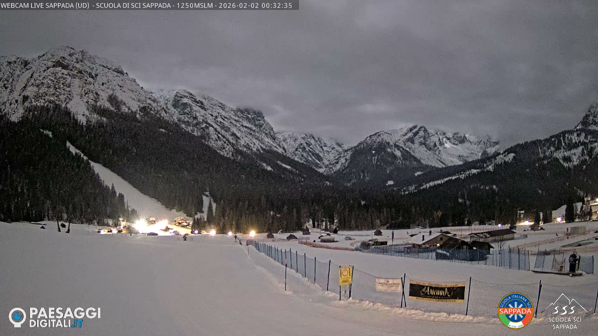  Sappada City Ski School & Ski Slope Live Cam - Udine, Friuli-Venezia Giulia, Italy