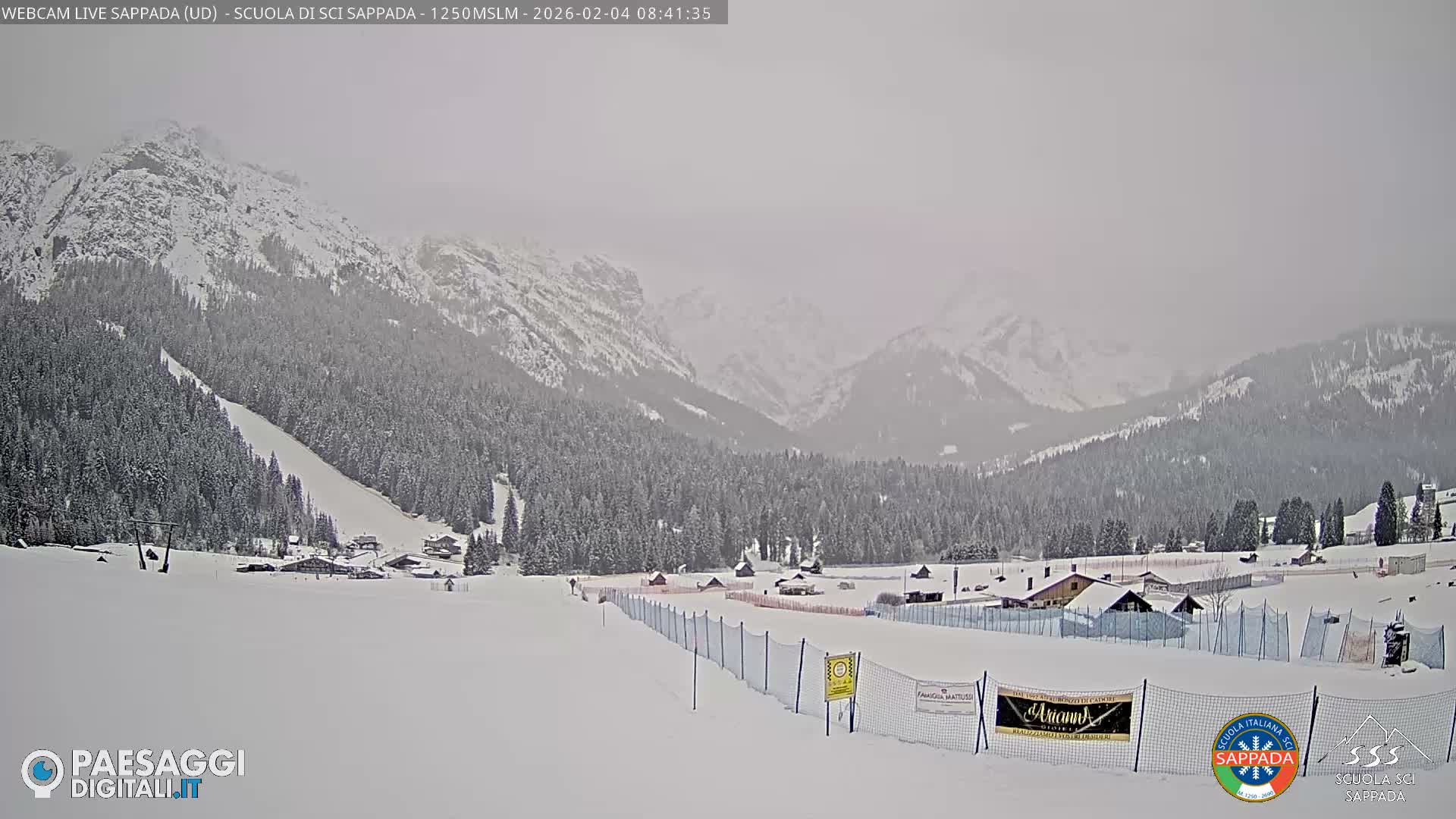  Sappada City Ski School & Ski Slope Live Cam - Udine, Friuli-Venezia Giulia, Italy